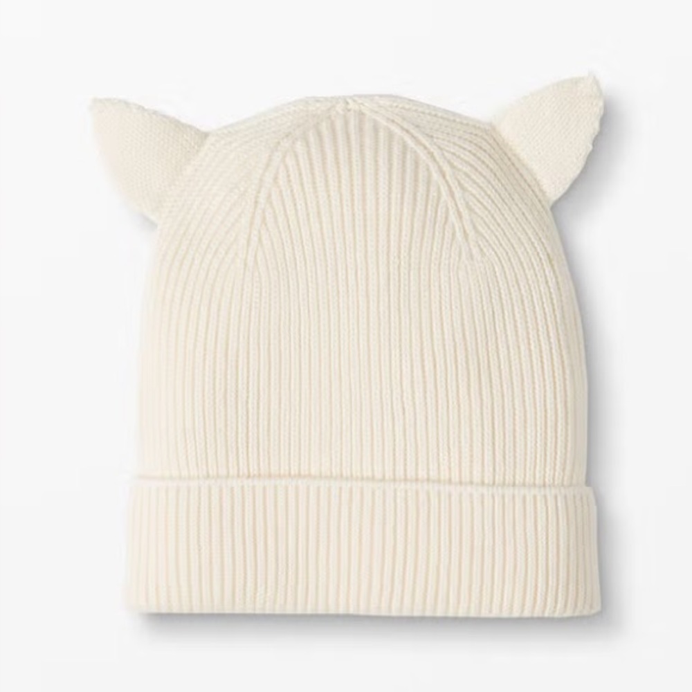 Hanna Andersson Small ivory Critter Beanie - size M never worn